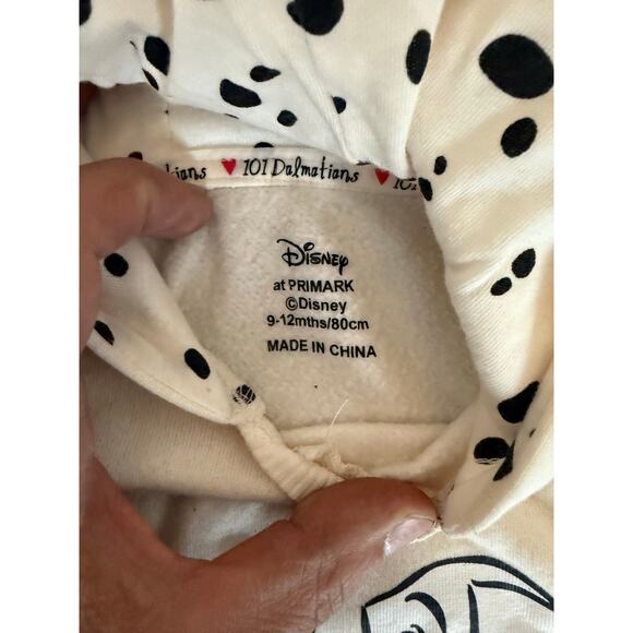 Disney by Primark 101 Dalmatians Hoodie – Size 9–12 Months - Picture 6 of 9